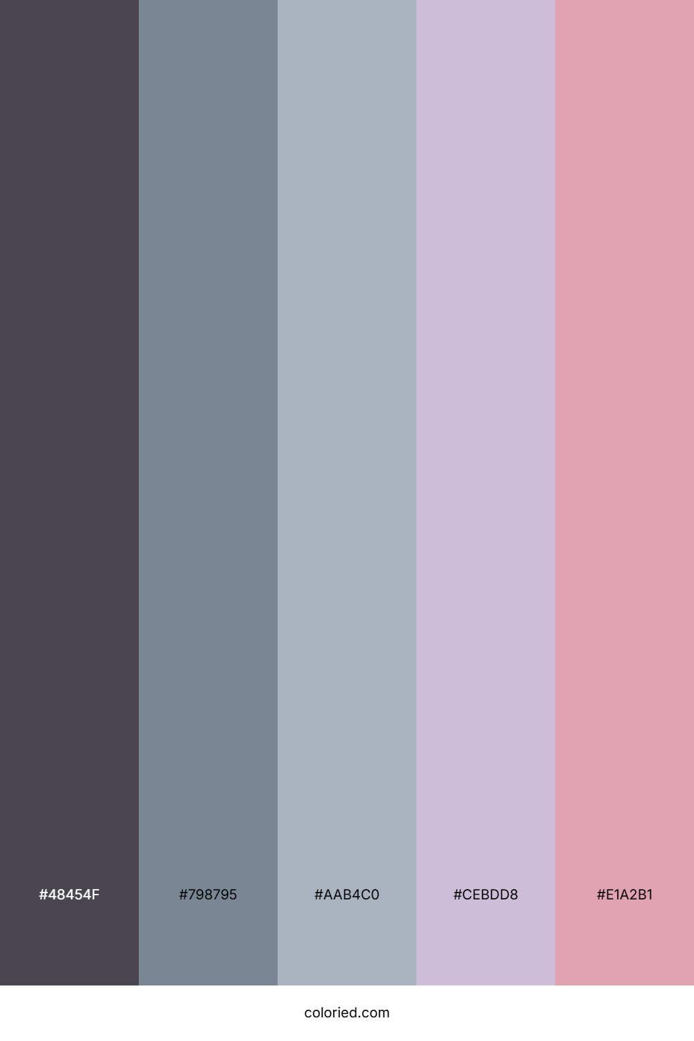 Smoky Lilac Dream Color Palette