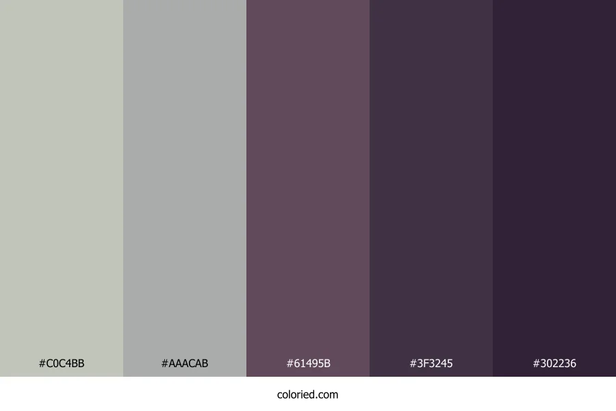 Smoky Plum Shadow Color Palette