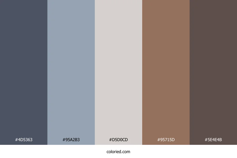 Smoky Slate Driftwood Color Palette