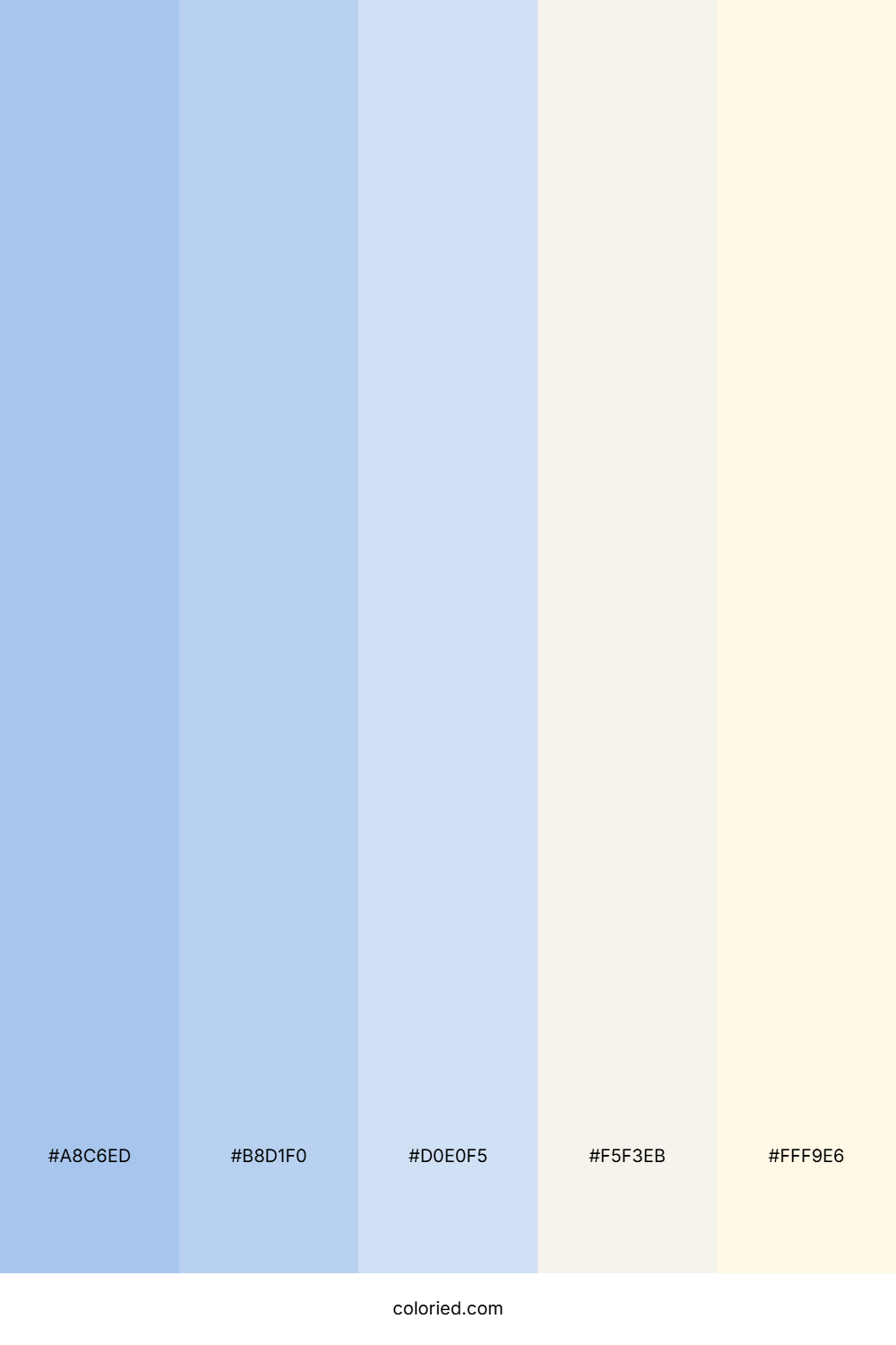 Soft Blue and Cream Color Palette