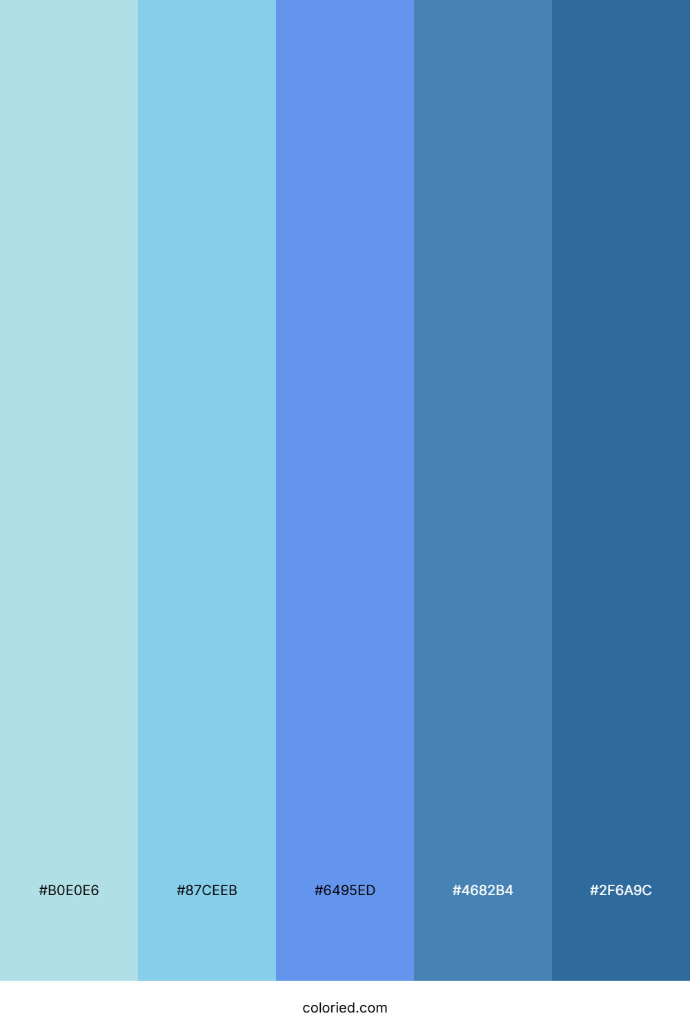 Soft Blue Gradient Color Palette