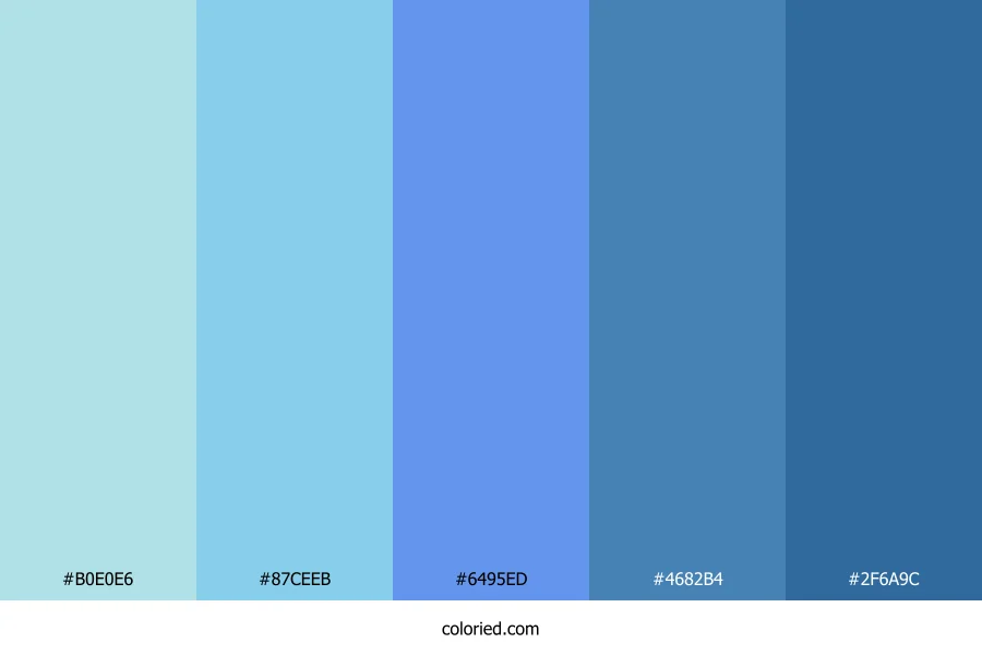 Soft Blue Gradient Color Palette