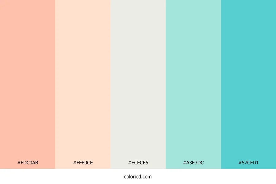 Soft Coral Breeze Color Palette