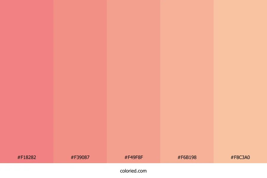 Soft Coral Gradient Color Palette