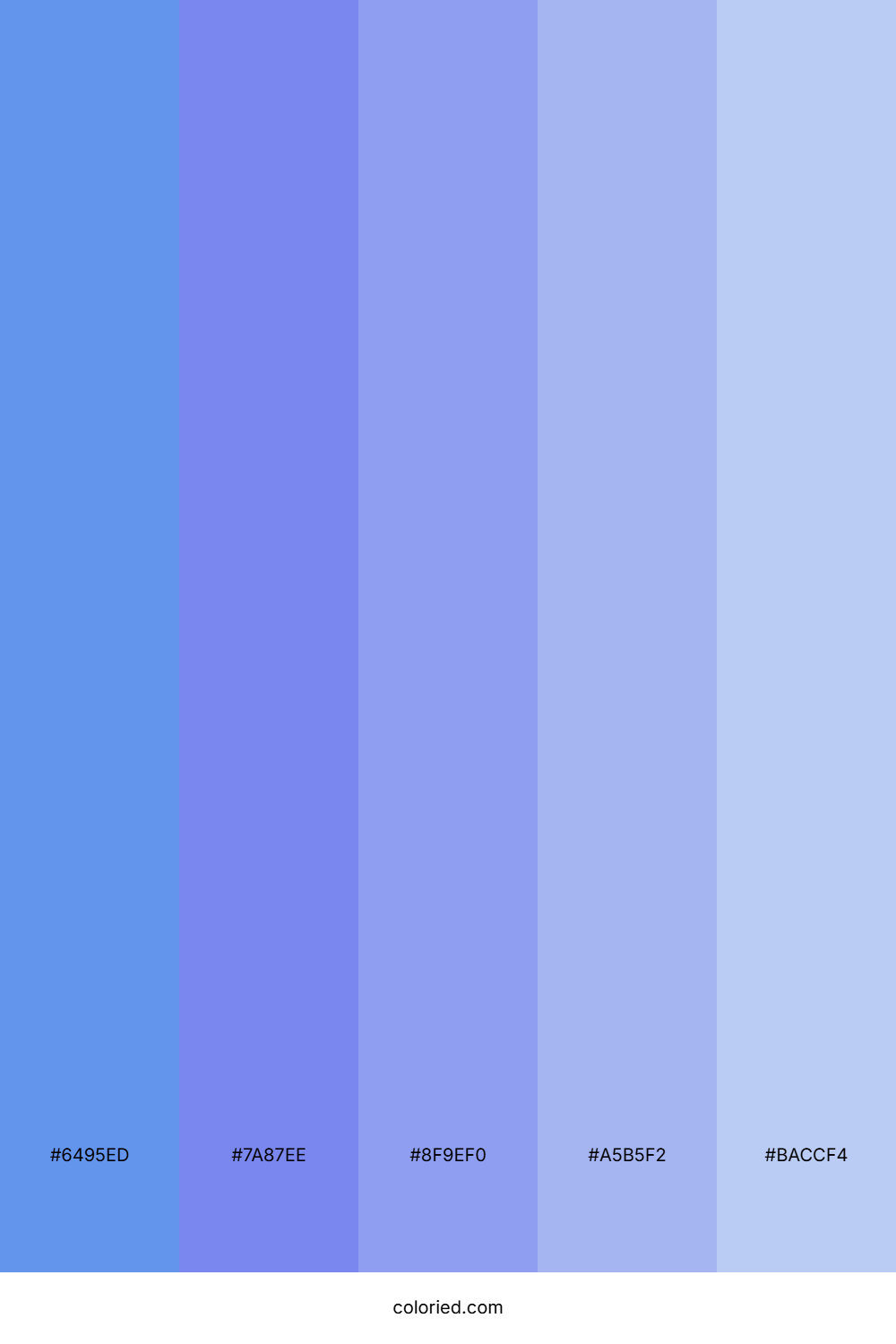 Soft Cornflower and Periwinkle Palette