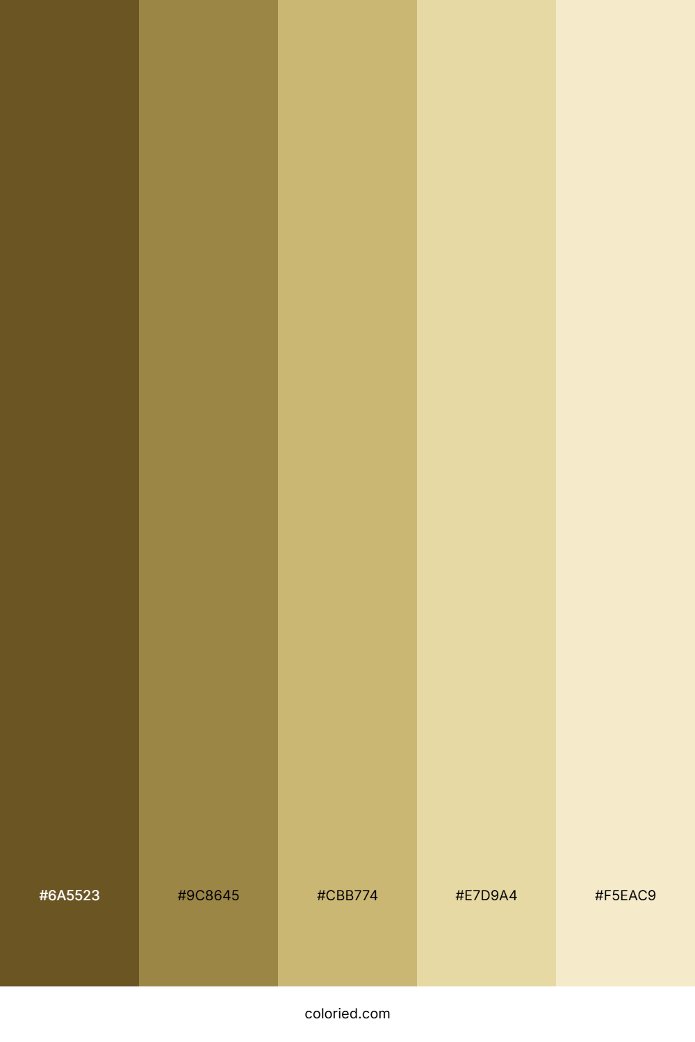 Soft Gold Color Palette