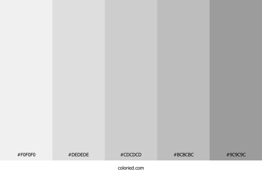 Soft Gray and Light Gray Color Palette