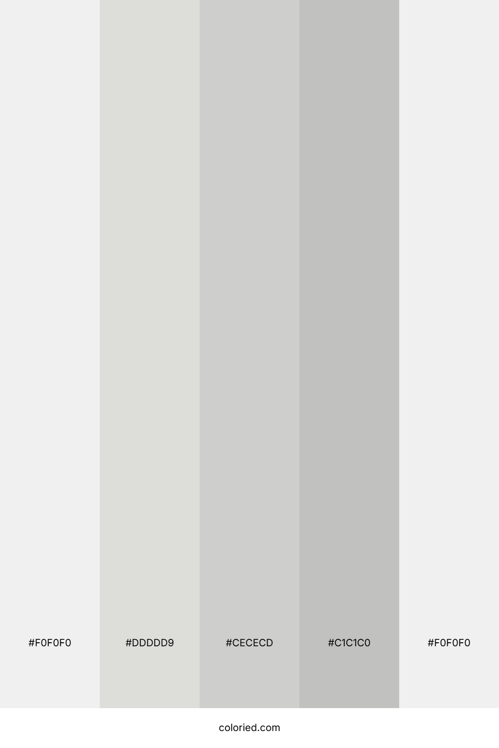 Soft Grey And Light Grey Color Palette