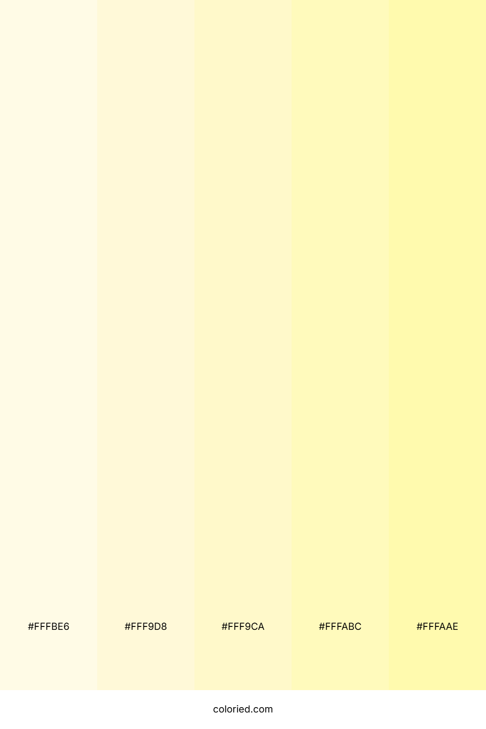 Soft Lemon and Cream Color Palette