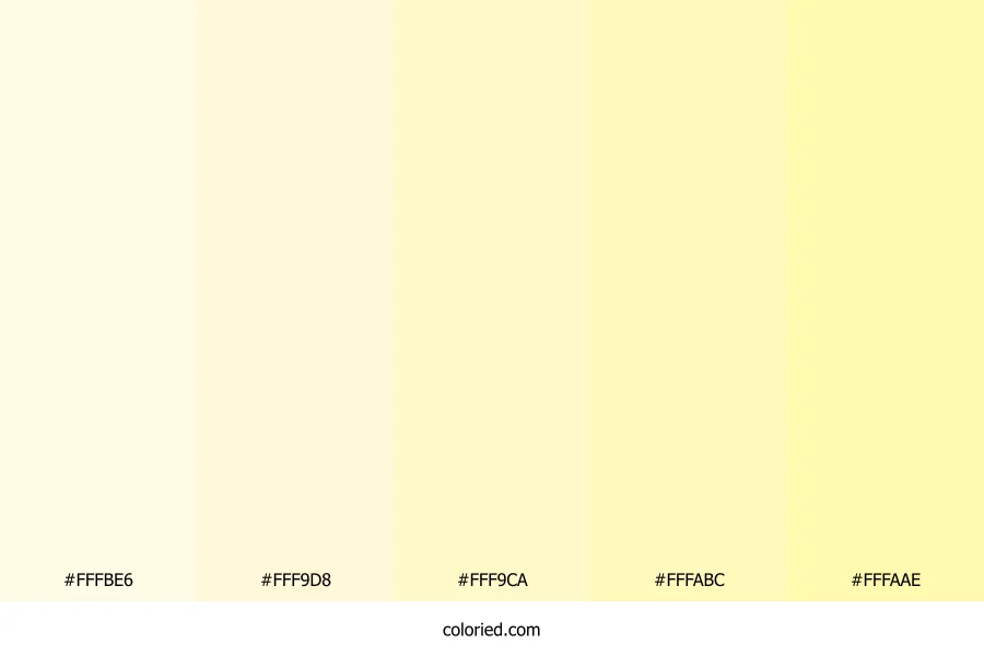 Soft Lemon and Cream Color Palette