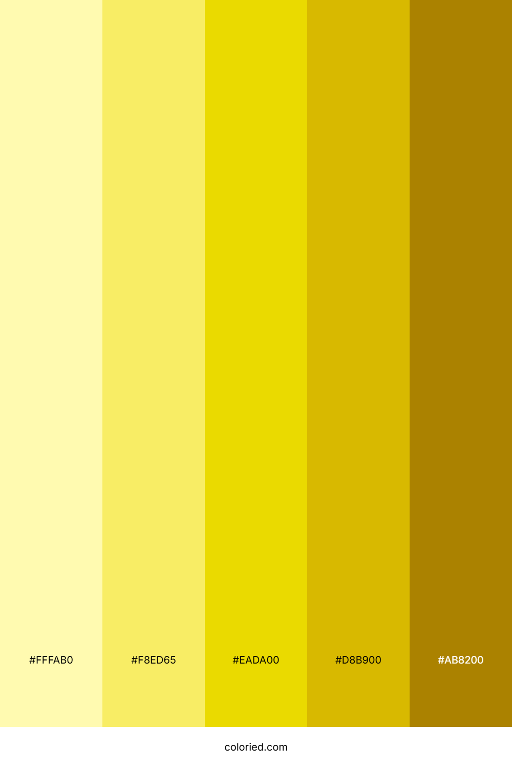 Soft Lemon and Golden Yellow Color Palette