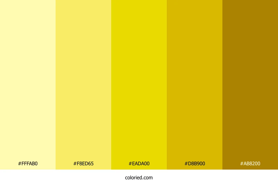 Soft Lemon and Golden Yellow Color Palette