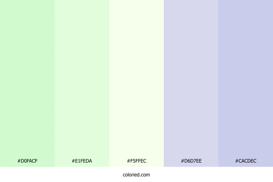 Soft Mint Lilac Color Palette