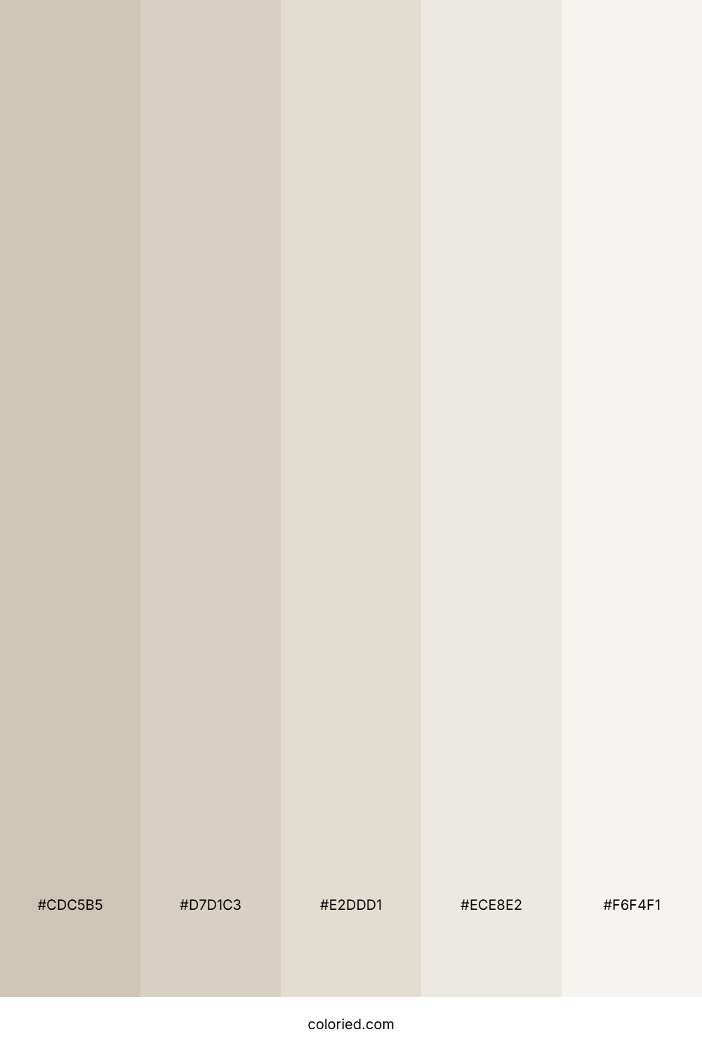 Soft Oatmeal and Cream Color Palette