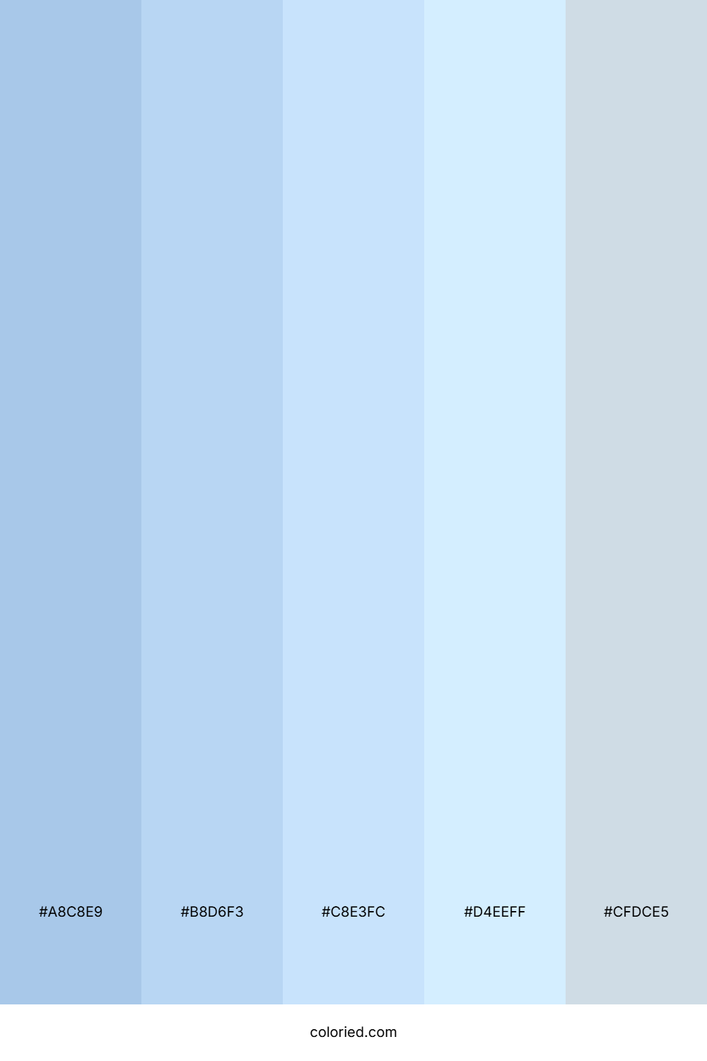 Soft Pastel Blue Shades Color Palette
