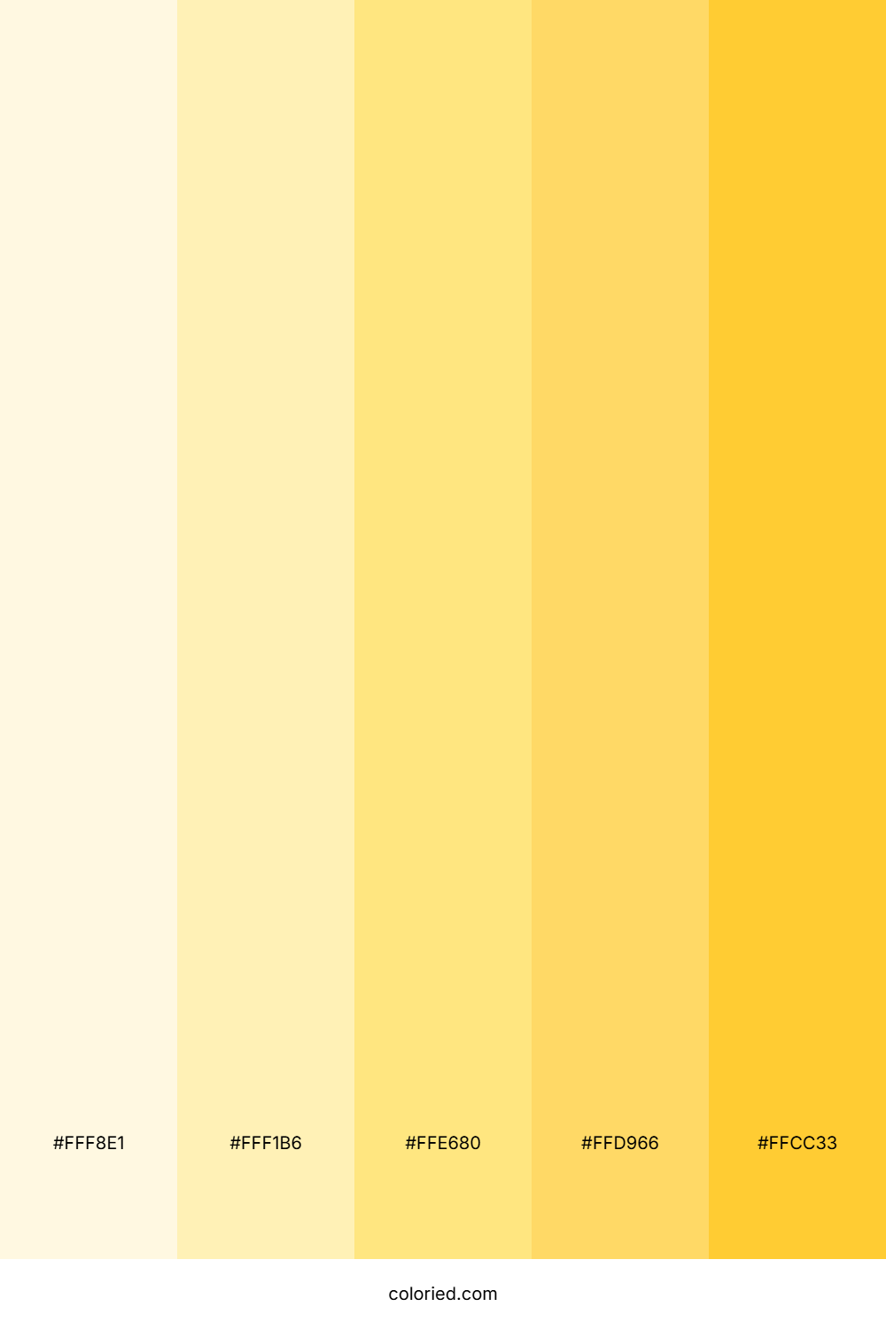 Soft Pastel Yellow Shades Color Palette