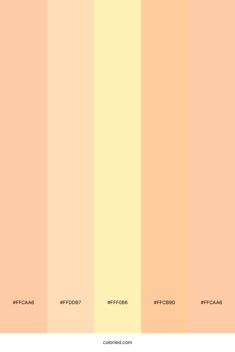 Soft Peach And Cream Color Palette