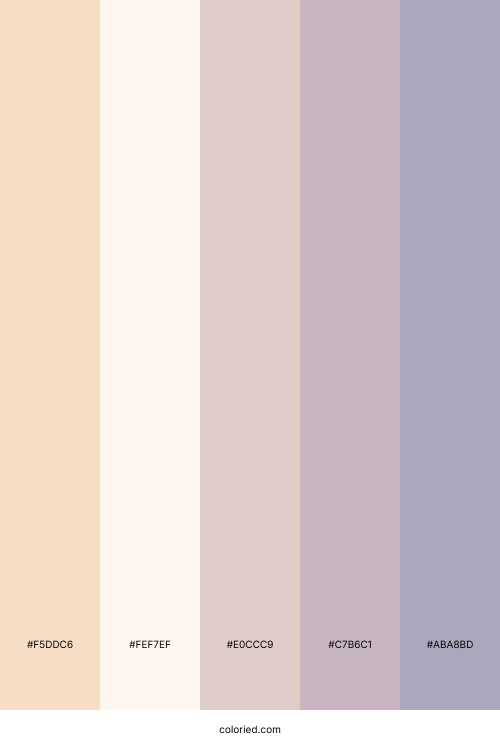 Soft Peach And Lavender Color Palette
