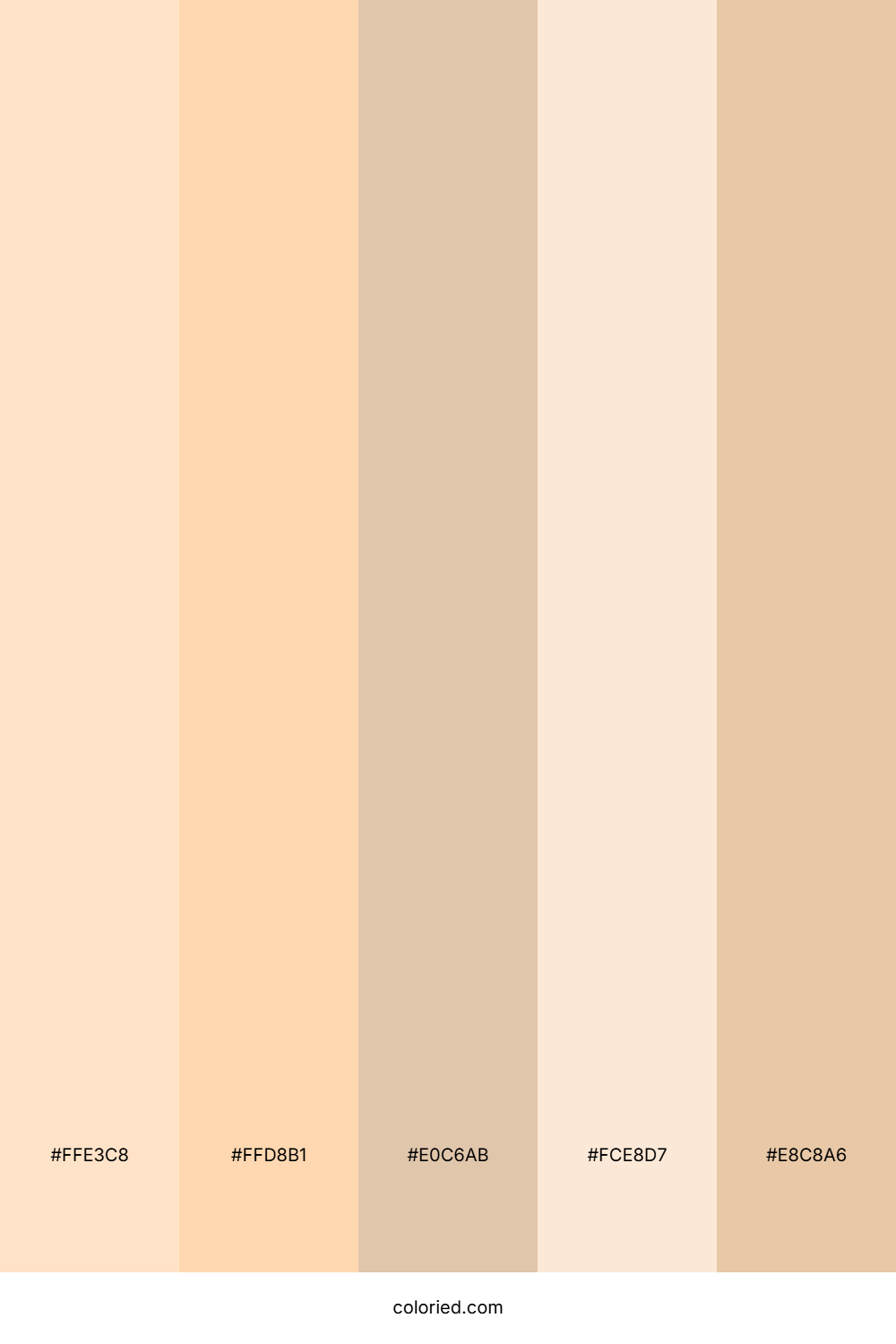 Soft Peach and Light Beige Color Palette