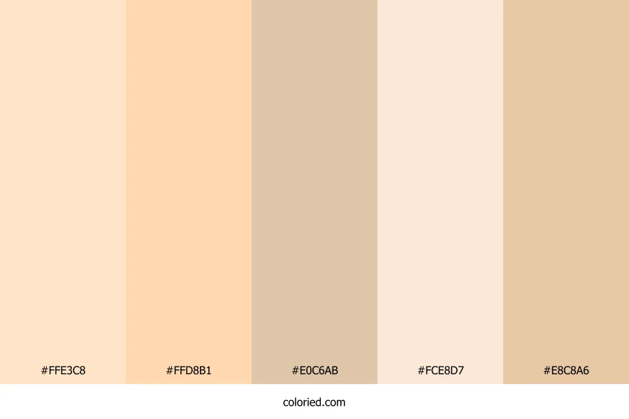 Soft Peach and Light Beige Color Palette