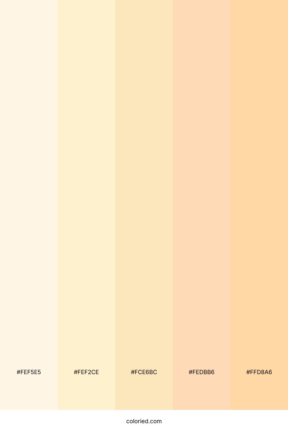 Soft Peach Cream Color Palette