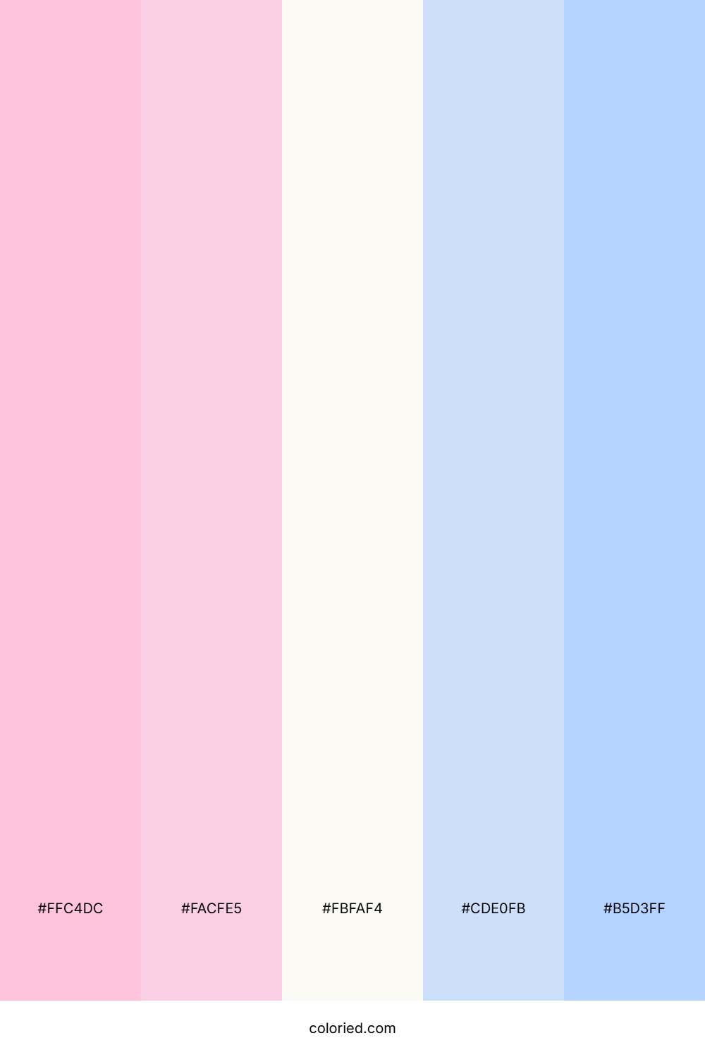 Soft Pink and Baby Blue Color Palette