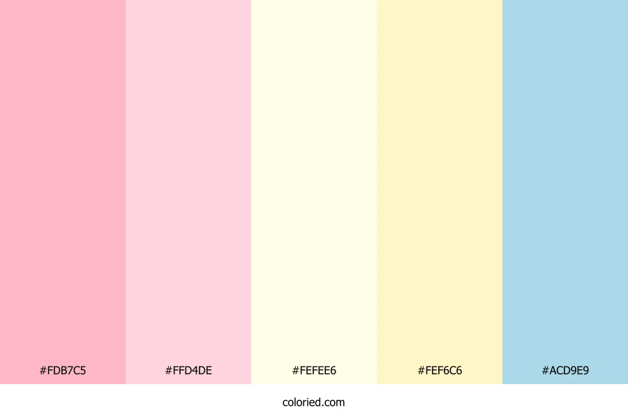 Soft Pink and Pale Yellow Color Palette