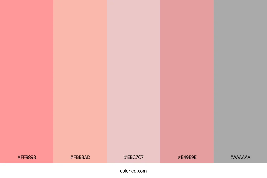 Soft Red and Blush Color Palette