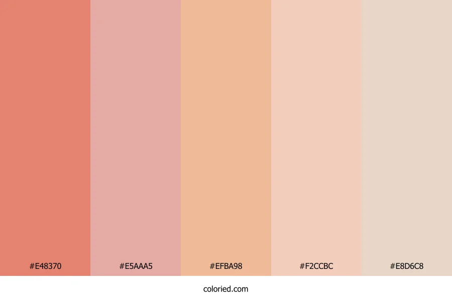 Soft Rosewood Dawn Color Palette