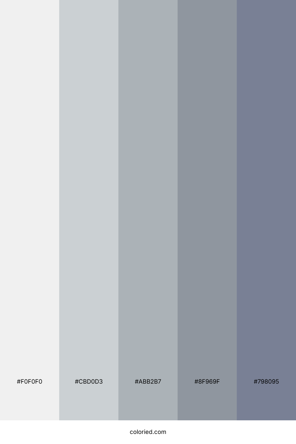 Soft Silver and Cool Gray Color Palette