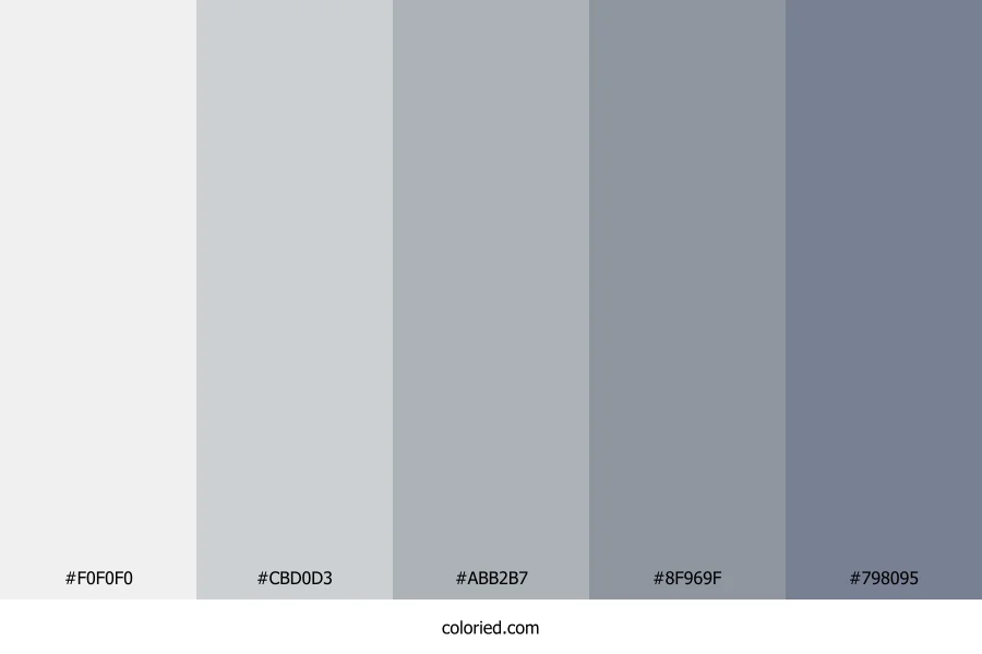 Soft Silver and Cool Gray Color Palette