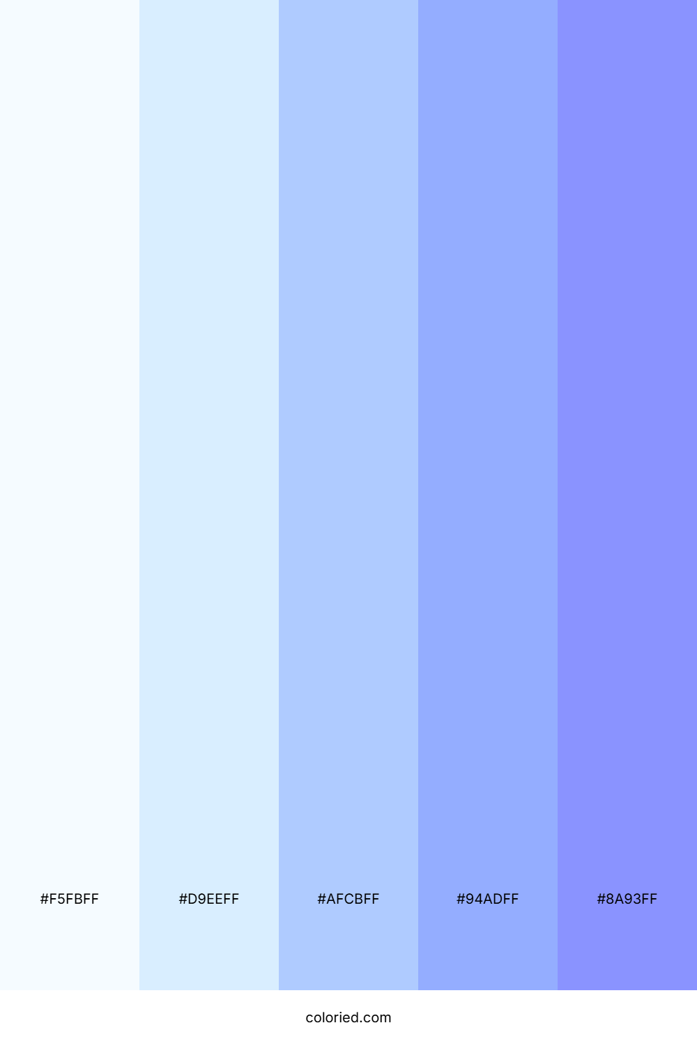 Soft Sky and Lavender Blue Color Palette