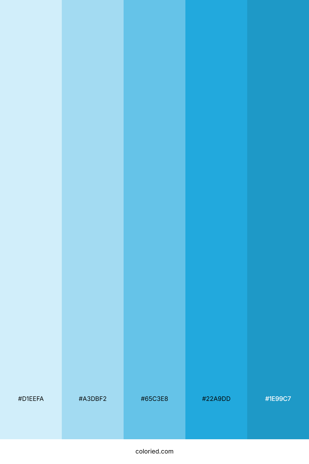 Soft Sky Blue and Bright Cyan Color Palette