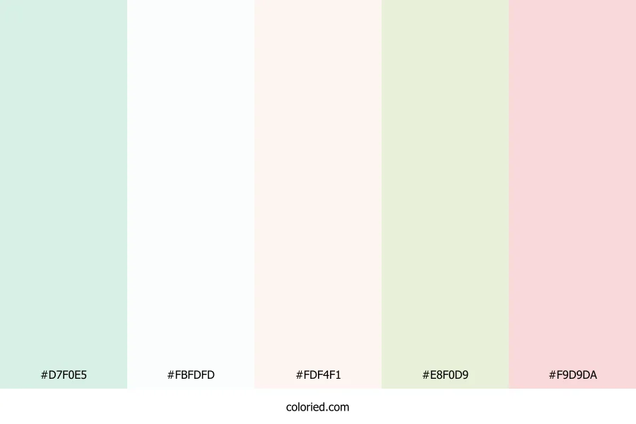 Soft Teal and Pink Color Palette