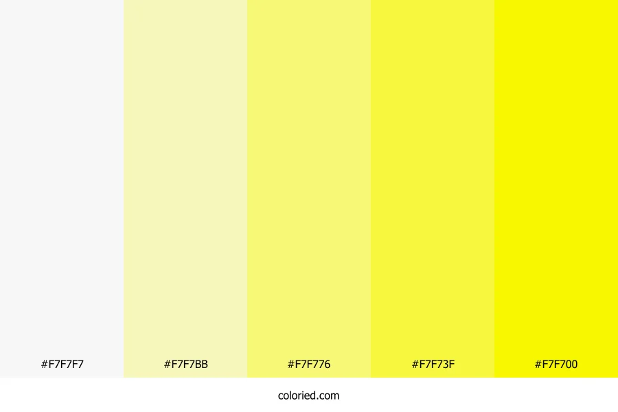 Soft White and Lemon Yellow Color Palette