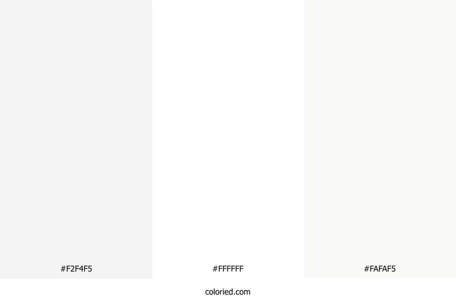 Soft White and Matte White Color Palette