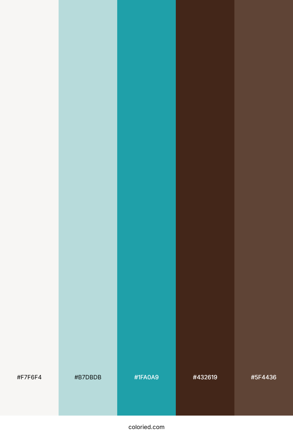 Soft White And Teal Color Palette