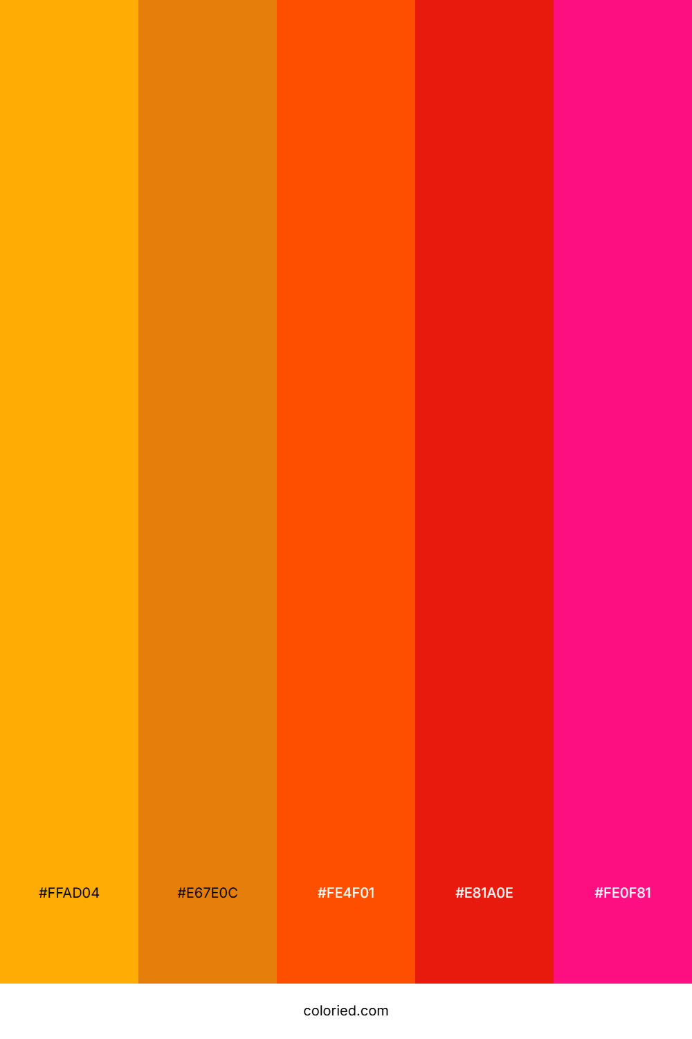 Solar Flame Burst Color Palette