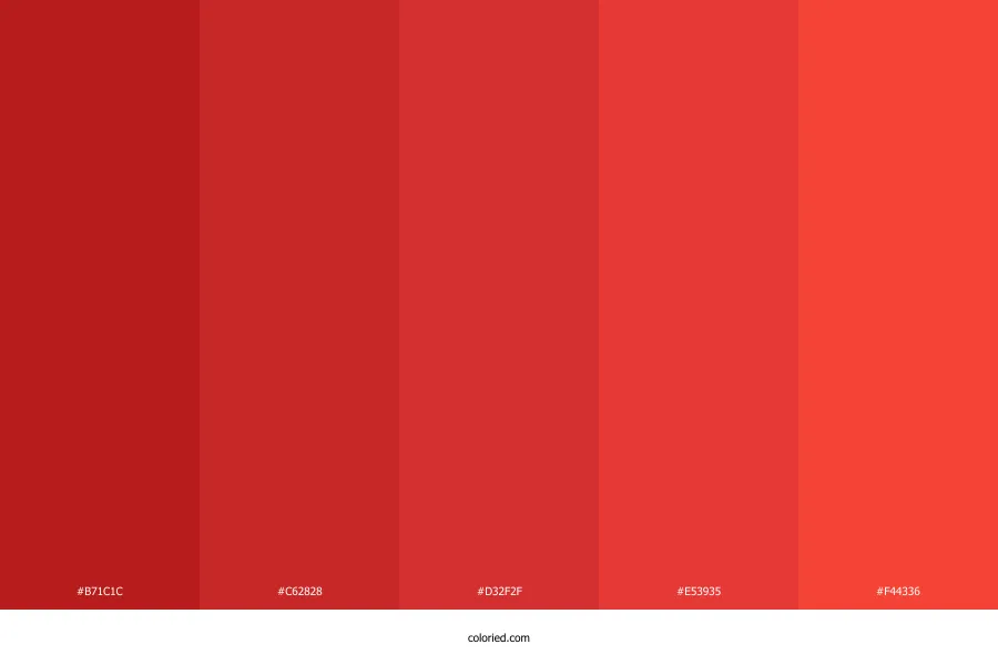 SOLID Red Color Palette