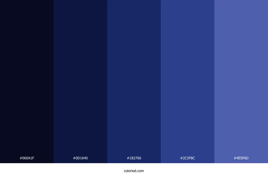 Space Blue Color Palette
