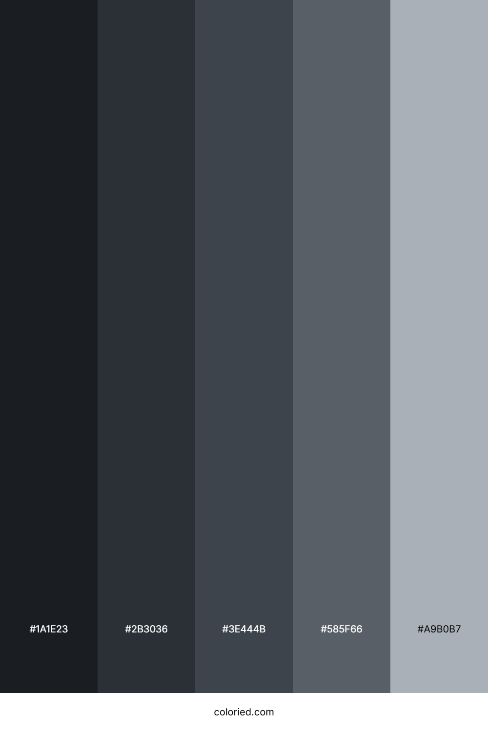 Space Gray Color Palette