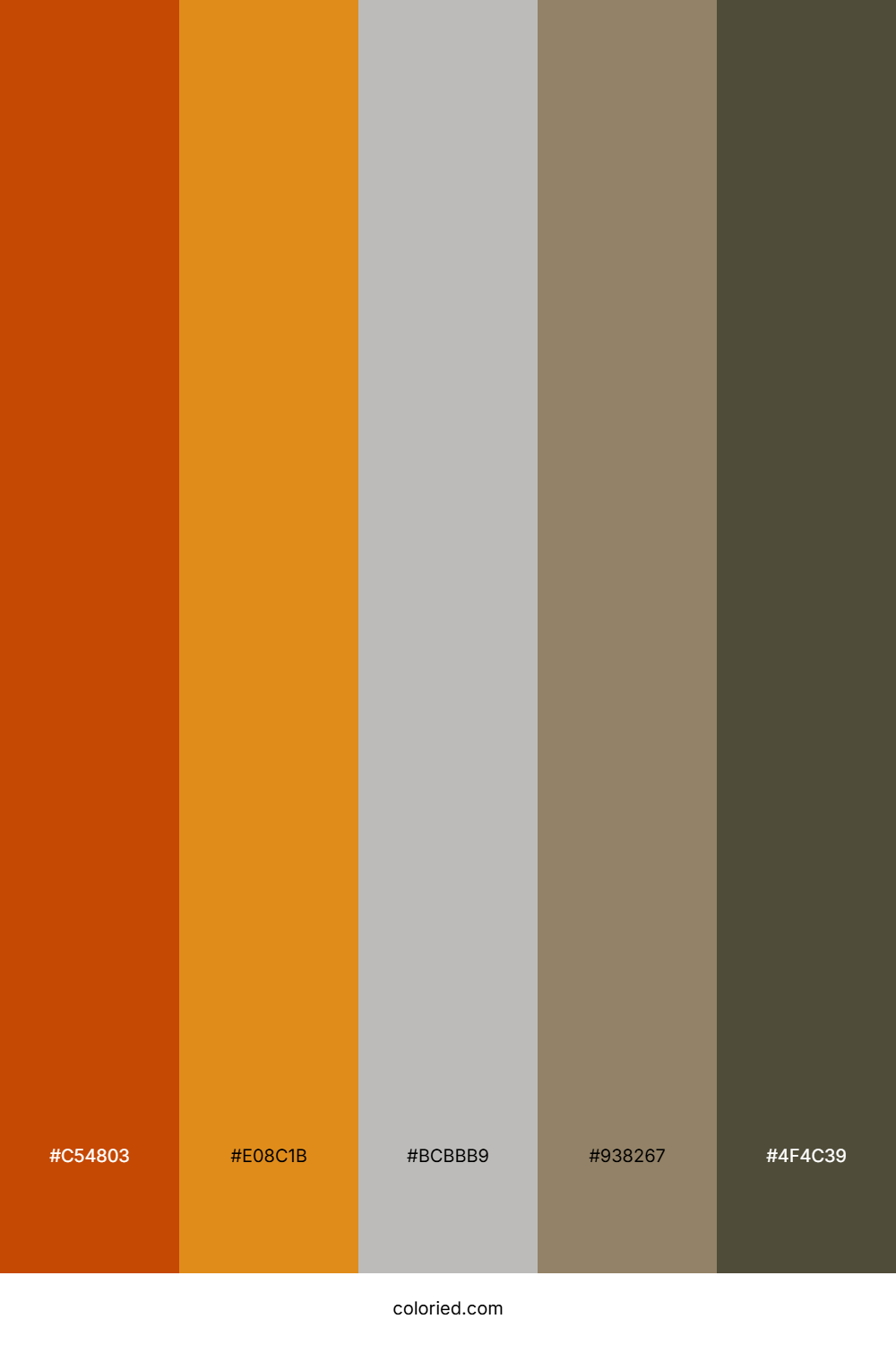 Spiced Amber Dusk Color Palette