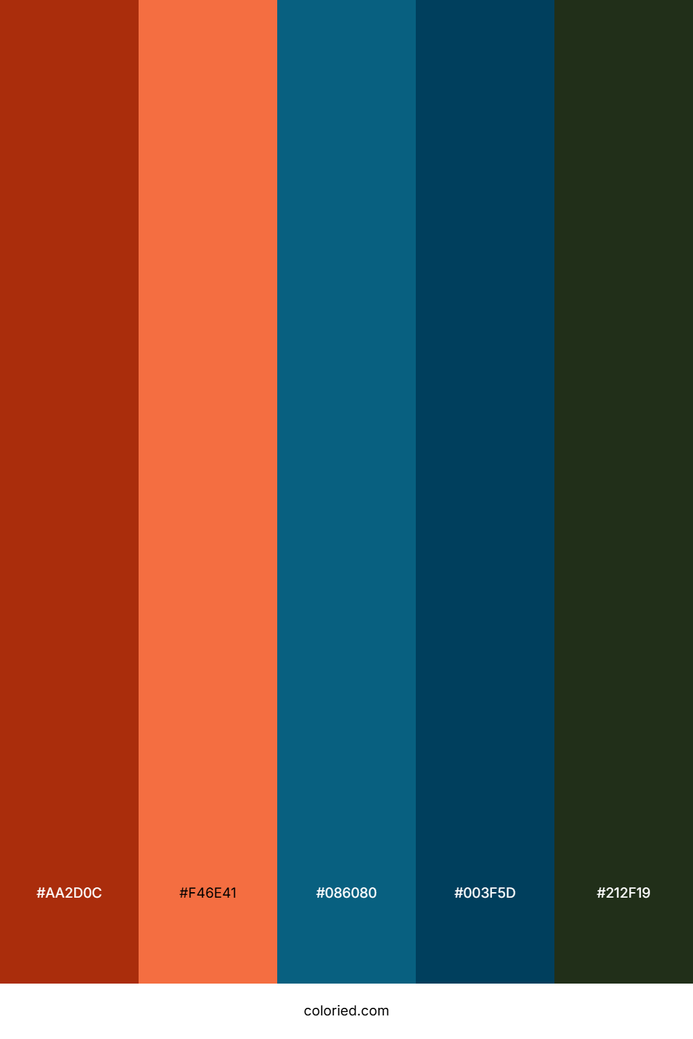 Spiced Coral Ocean Color Palette