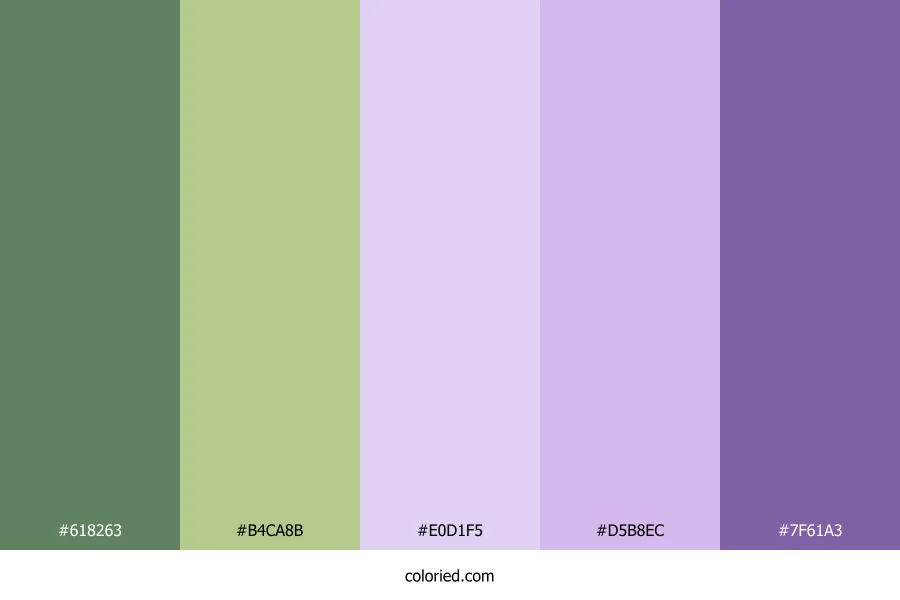 Spring Fern Lavender Color Palette