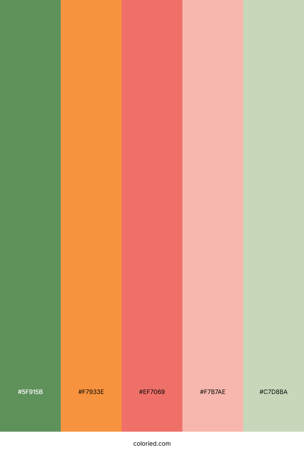 Spring Green and Coral Color Palette
