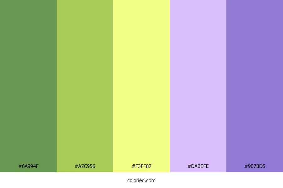 Spring Meadow Lilac Color Palette