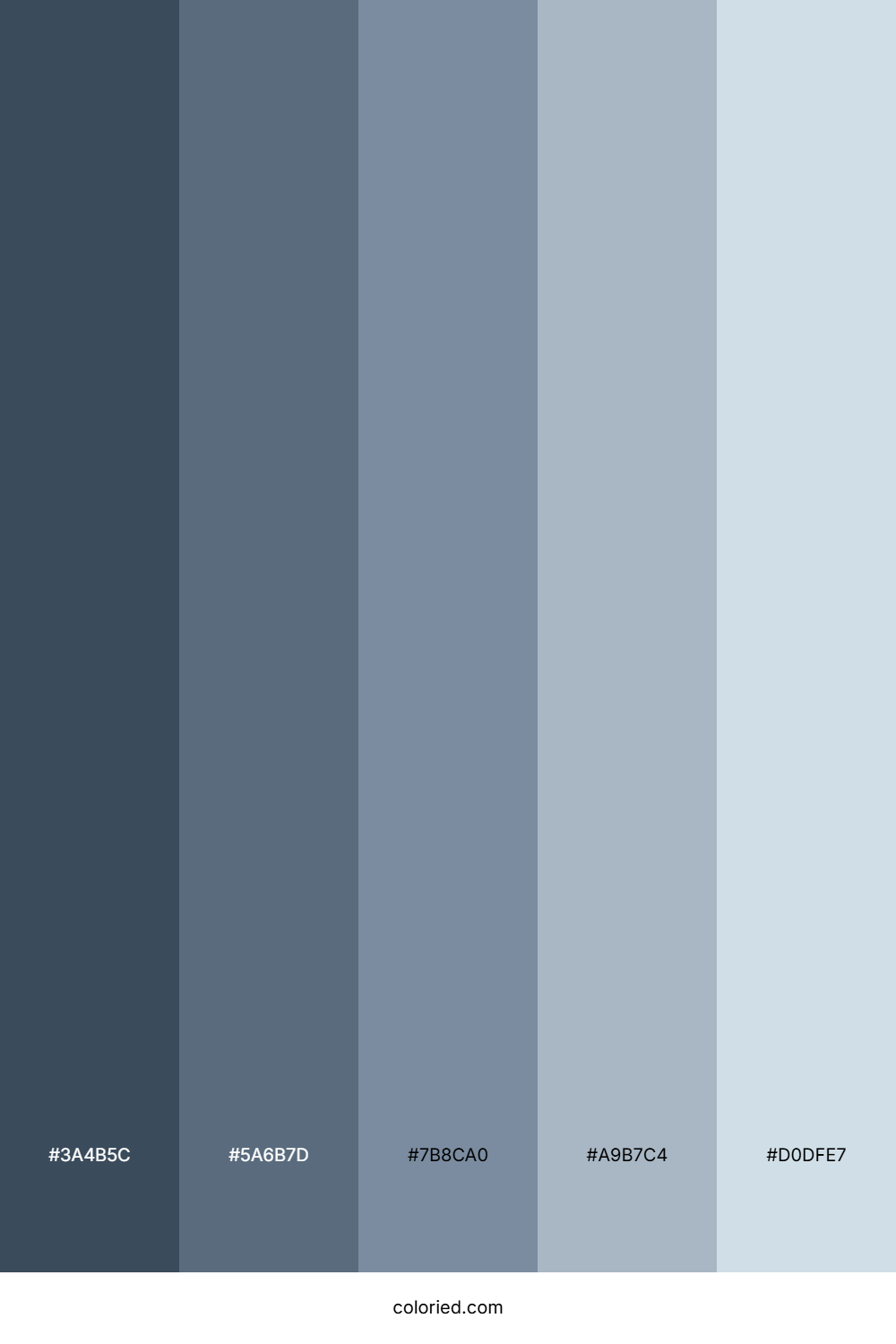Steel Blue Gray Color Palette