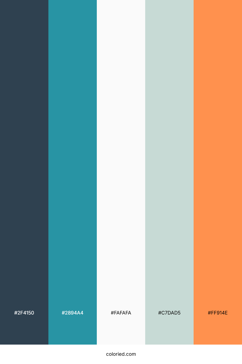 Steel Teal Sunset Palette