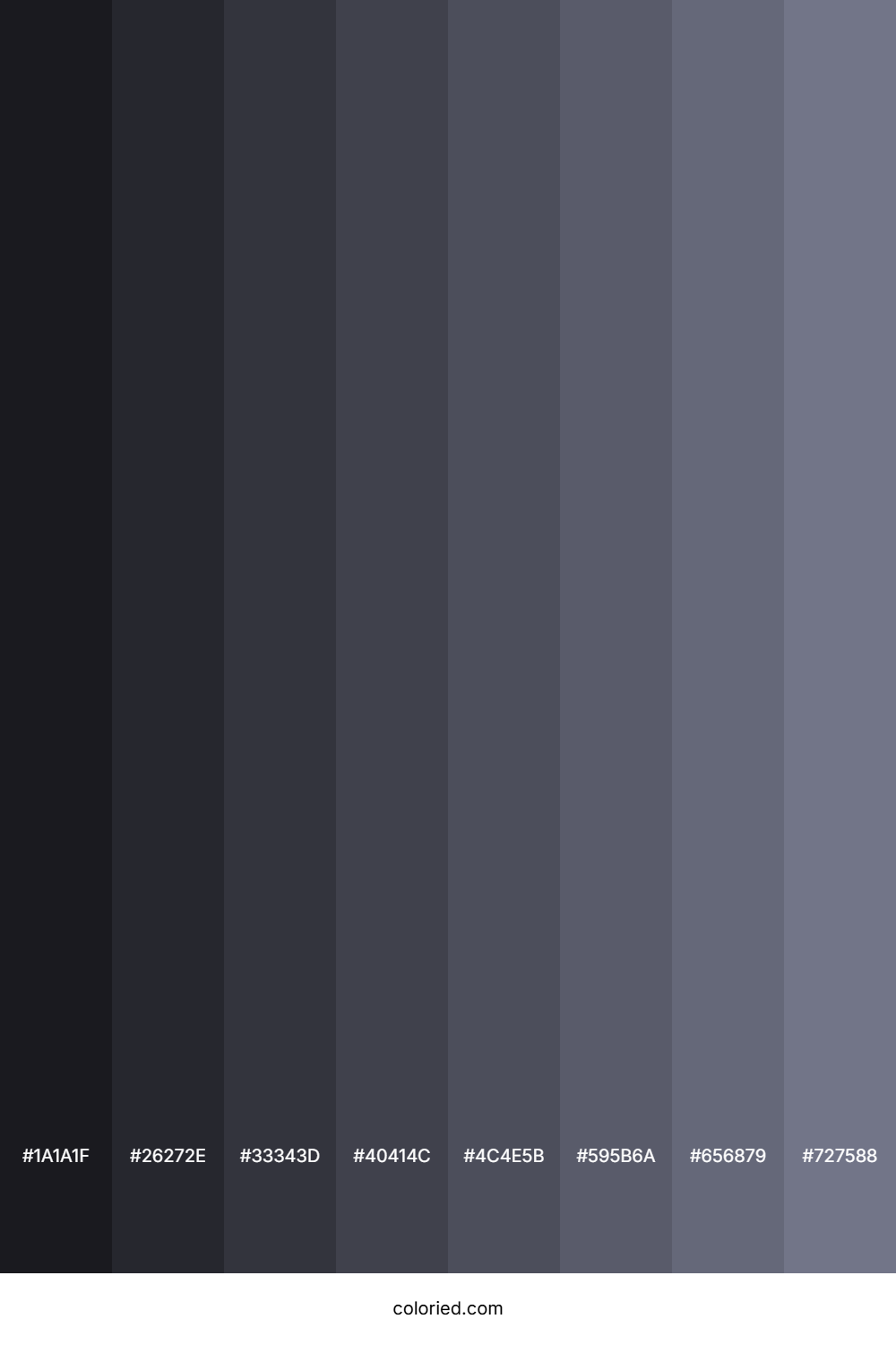 Storm Grey Color Shades