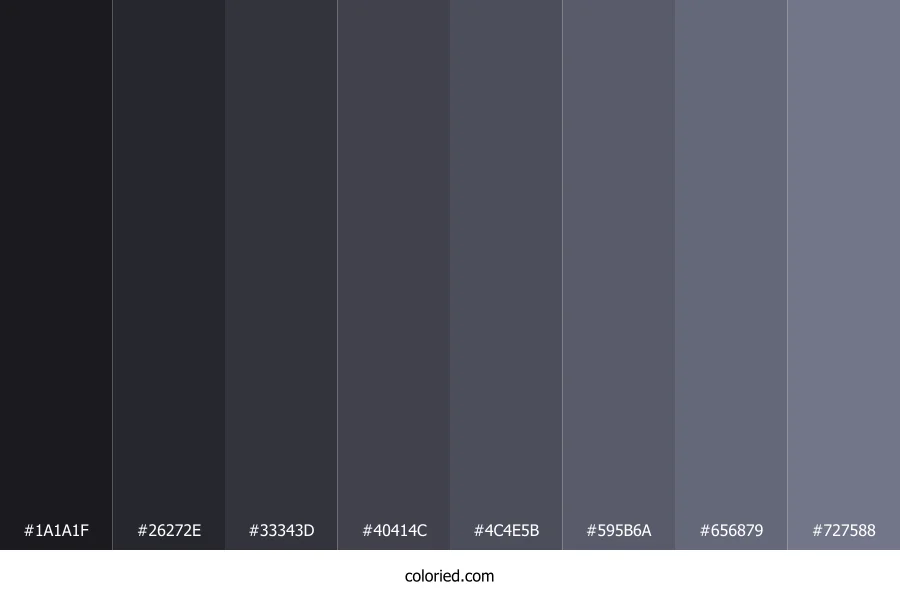 Storm Grey Color Shades